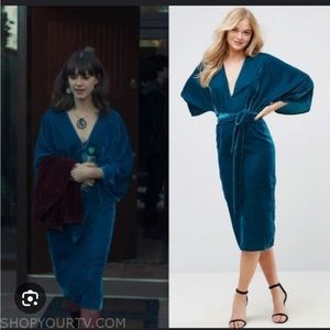 ASOS velvety dress ASO Marianne in Normal People